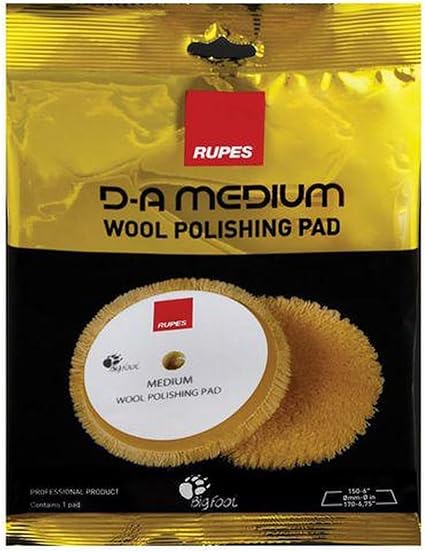 Rupes Wool Polishing Pad D-A Medium Yellow 150/170mm