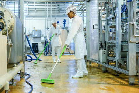 Vikan Broom Blue With Polyester, Polypropylene Bistles Scrubbing Brush 70603
