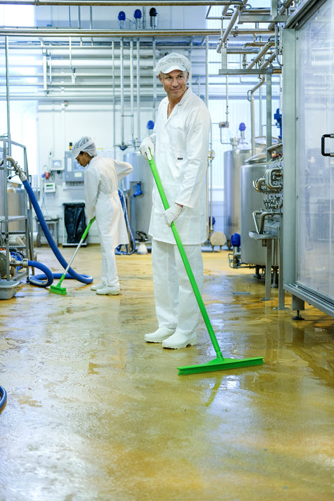 Vikan Broom Blue With Polyester, Polypropylene Bistles Scrubbing Brush 70603