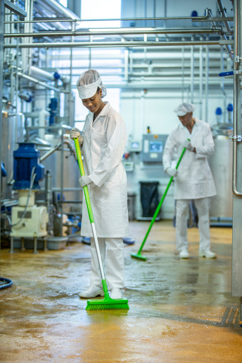 Vikan Broom Blue With Polyester, Polypropylene Bistles Scrubbing Brush 70603