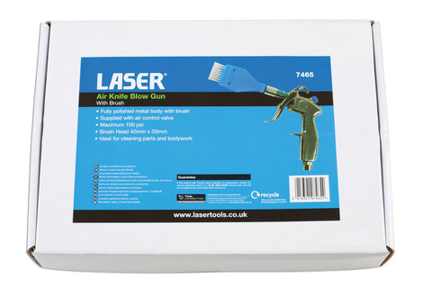 Laser Air Knife Blow Gun with Brush 7465