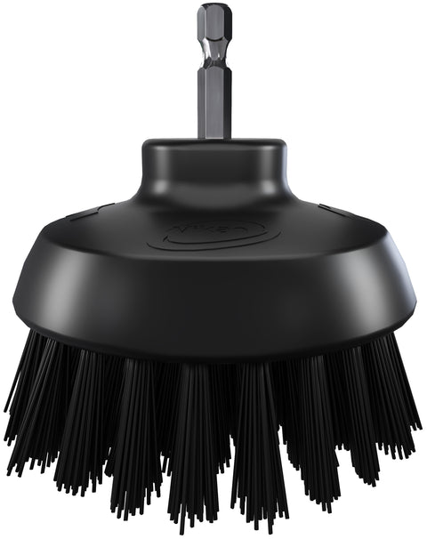 Vikan Hydrive Round Brush 90mm Very Hard Brush Black 87009