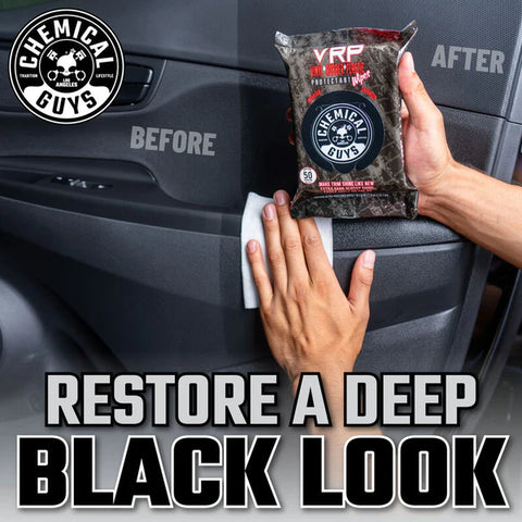 Chemical Guys VRP Protection Car Wipes For Vinyl,Rubber, And Plastic 50 Wipes