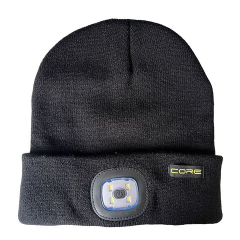 Core Lighting CLB50 Rechargeable Lighted Beanie Hat Black