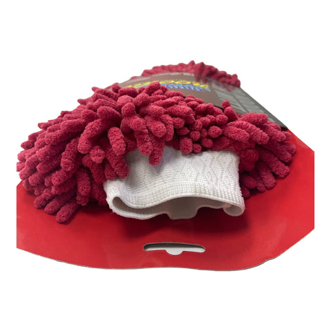 PRO NOODLE CAR WASH MITT - DOUBLE SIDED - ULTRA ABSORBENT - THICK PILE - RED