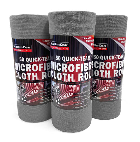 Quick Tear Off Microfibre Roll Grey 30x30 50 Pack