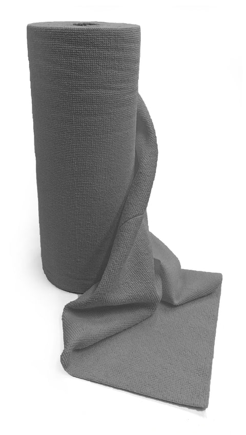 Quick Tear Off Microfibre Roll Grey 30x30 50 Pack