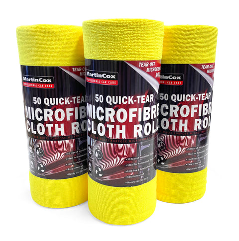 Quick Tear Off Yellow Mictofibre Roll of 50 Cloths