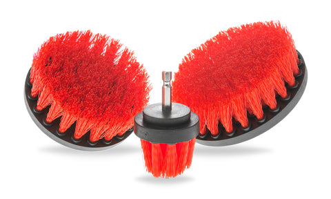 Martin Cox 2" Red/Black Drill Attachable Carpet Brush