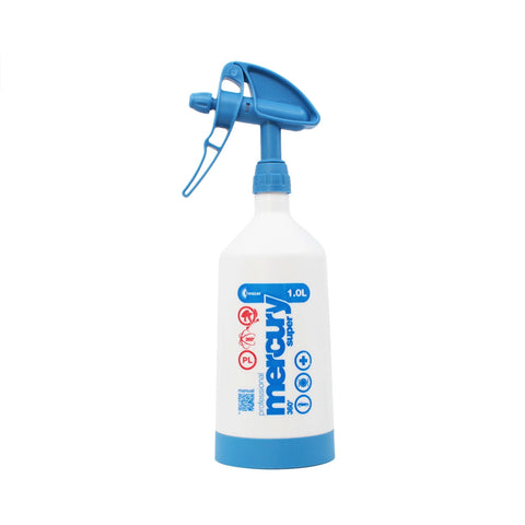 Kwazar Mercury Double Action Sprayer 1 Ltr - Blue & White