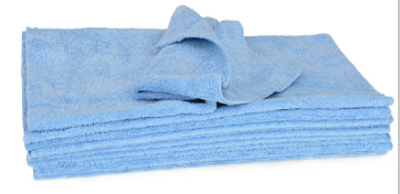 BLUE 40cm x 40cm Edgeless Microfibre Cloth/10 Pack