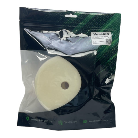 Verekio VR Medium Soft White Pad 145mm x 25mm Velcro size 134mm 2 Pack