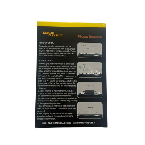 Magic Clay Bar Mitt Medium Grade With Nano Technology