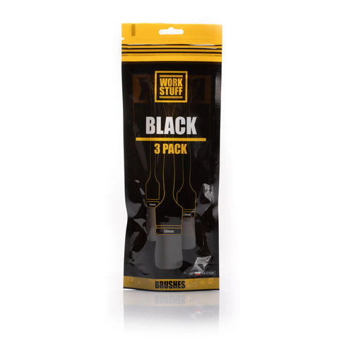 Work Stuff Detailing Brush Black 3 Pack 16mm 24mm 30mm WS101