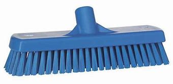 Vikan Broom Blue With Polyester, Polypropylene Bistles Scrubbing Brush 70603